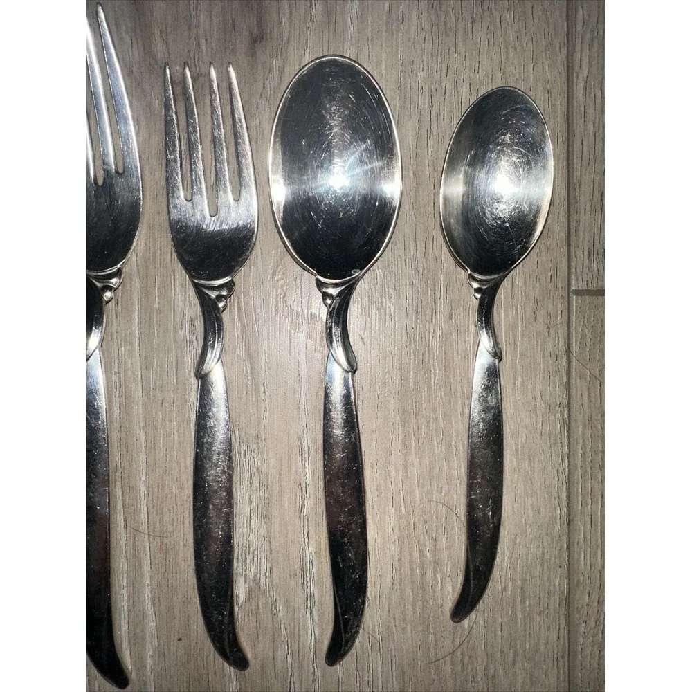 Vintage‎ 1847 Rogers Bros. FLAIR Silverplate 5 Piece Place Setting ~ Flatware